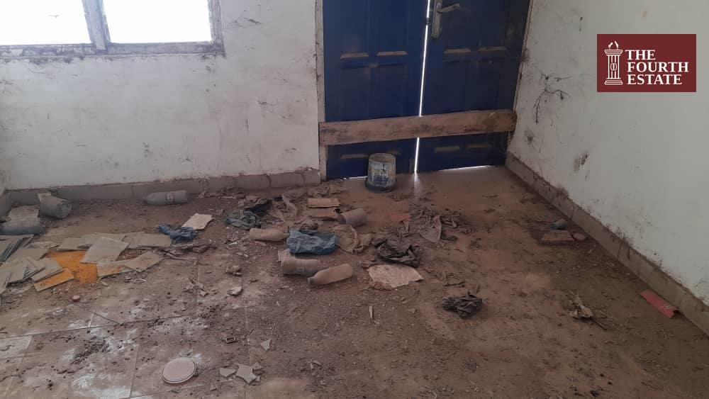 Inside the abandoned centre in Talensi. 1