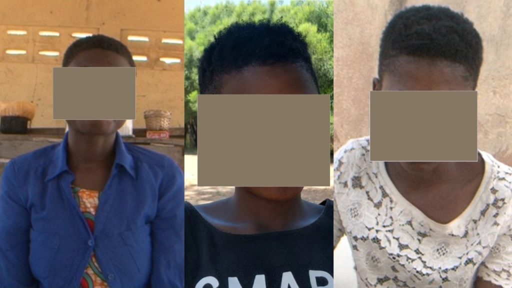Three girls who were abducted
