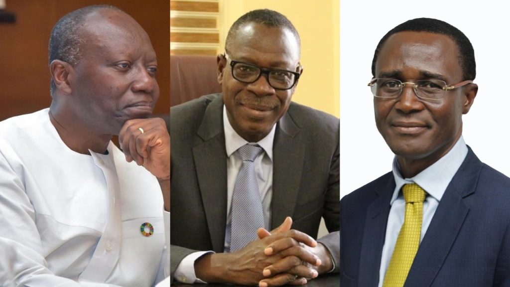 From L-R: Minister of Finance, Ken Ofori-Atta, SML MD, Christian Tetteh Sotie, Commissioner-General of the Ghana Revenue Authority, Rev. Dr. Ammishaddai Owusu-Amoah