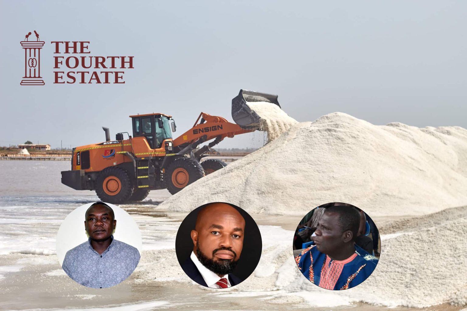 Former PIAC Chairman, Noble Wadza (left) and Nene Amartey Korley, Chief of Aminapah (right) have gone to court to stop the Electrochem Project owned by businessman, Daniel McKorley (middle)