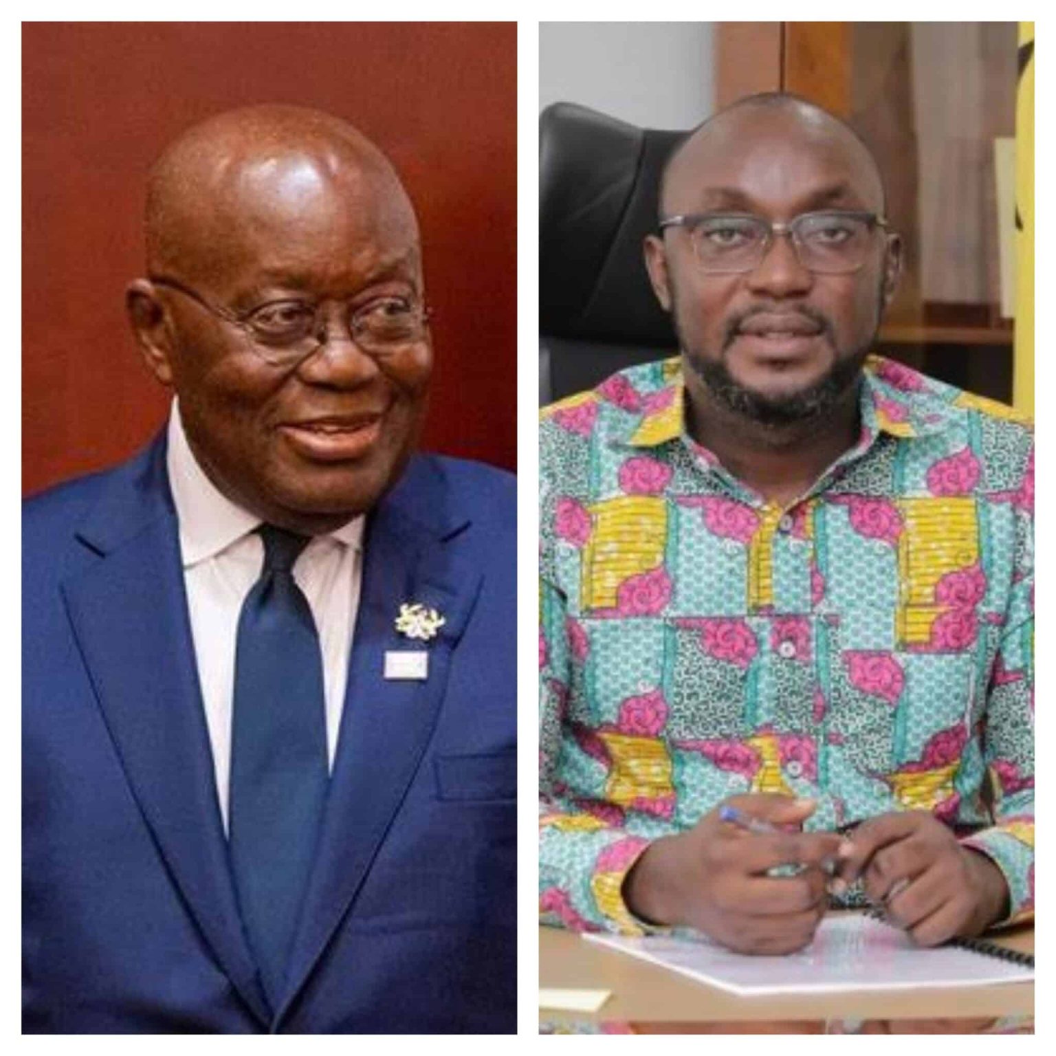 The petitioners want President Nana Akufo-Addo to act on the issues raised against the Registrar of the Scholarships Secretariat, Kingsley Agyemang (R)