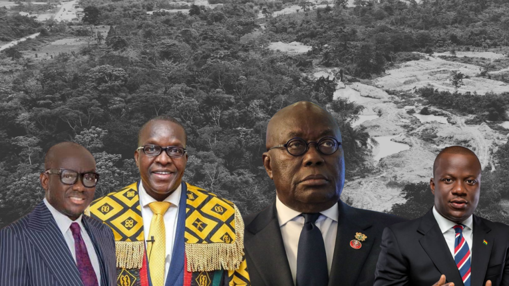 The Attorney General, Godfred Yeboah Dame (left), Minister of Lands and Natural Resources, Samuel Abu Jinapor (2nd left), the Speaker of Parliament, Alban S.K Bagbin (2nd right) have been named in the suit.