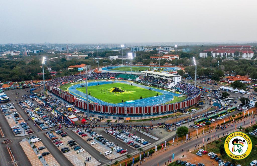 Aerial view of University of Ghana stadium