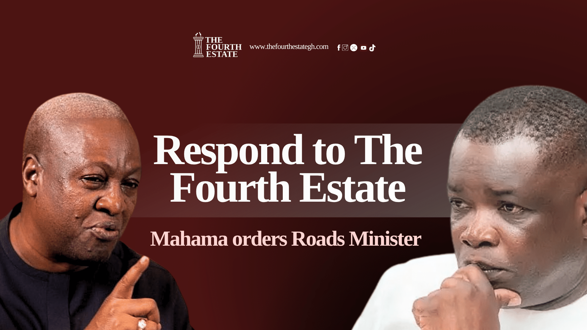 Mahama demands answers from Roads Minister over sole-sourced contracts