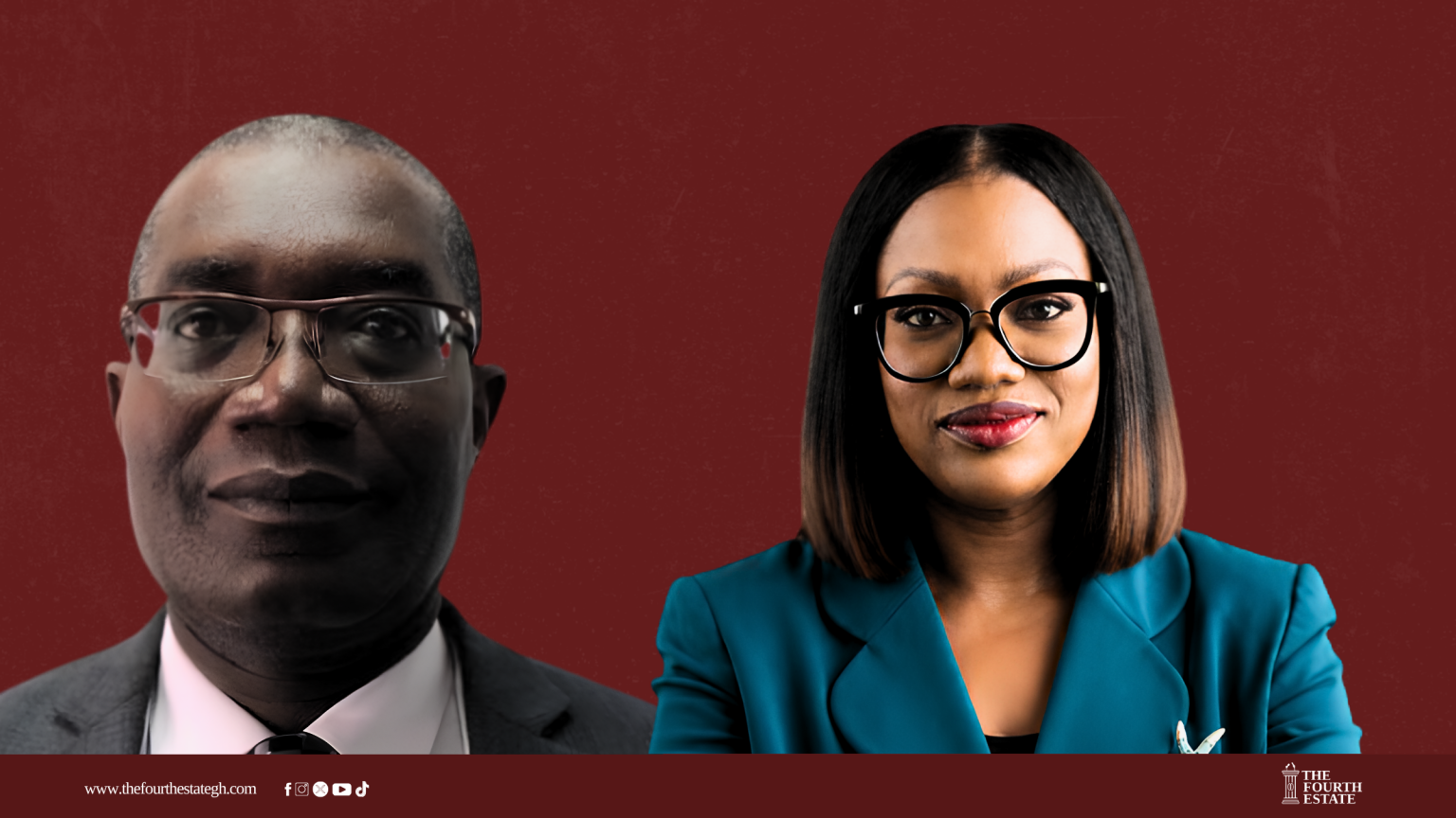 Thomas Ashaley Thompson-Aryee, Director-General of Internal Audit Agency (left) and Dr Pamela Graham, Auditor-General (right)