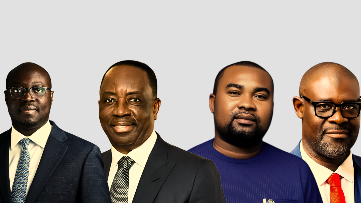 KGL Consultant, Razak Kojo Poku(second right) accused the finance minister Dr Cassiel Ato Forson (left) of spreading misinformation. Others in the photo are KGL Group Chairman, Alex Dadey Apau(second left) and NLA D-G, Mohammed Abdul-Salam(first right)